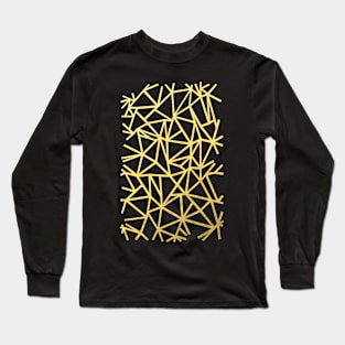 Abstract Outline Thick Gold Long Sleeve T-Shirt